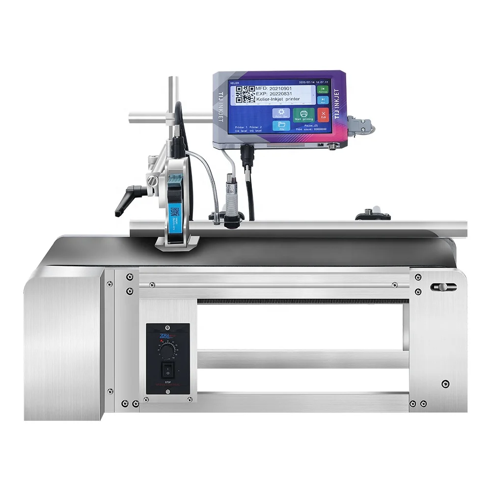 Kelier 2023 new automatic continuous inkjet printing machine date code online inkjet printer