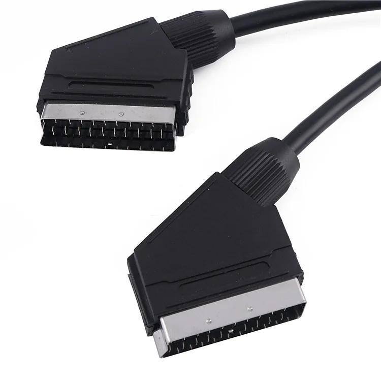 Оптовая продажа высокое качество scart кабель 21pin штекер 21pin мужской scart кабель