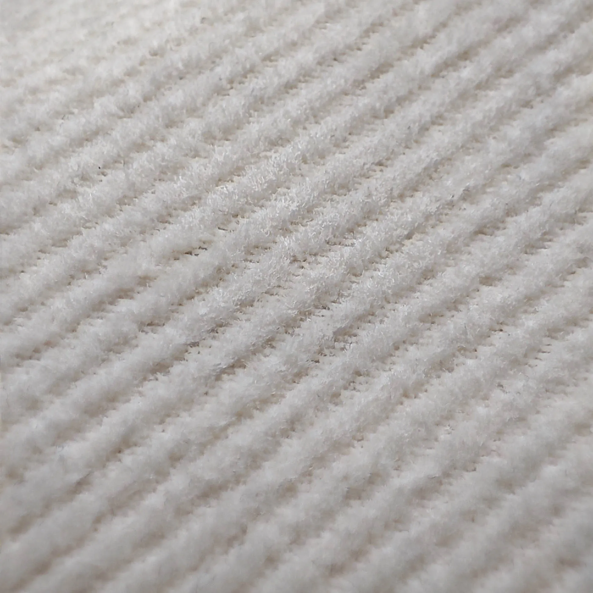 High Quality Textile Eco-friendly 200 GSM Stripe Knit 100% Polyester White Twill Corduroy Fabric for Garment