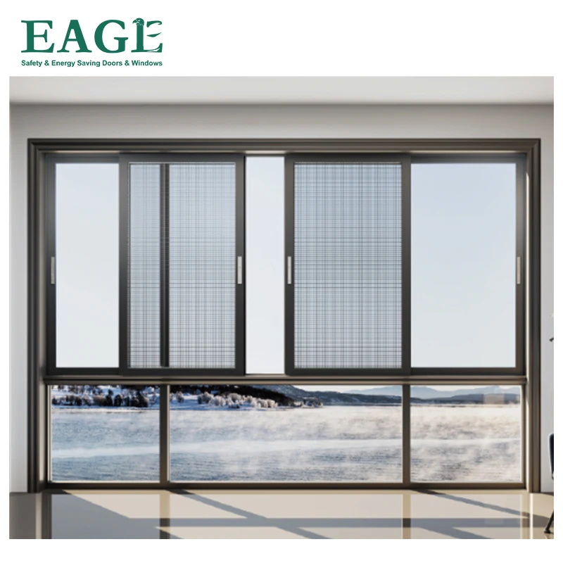EAGLE Energy-saving heat insulation sliding glass window sliding window foshan factory window price
