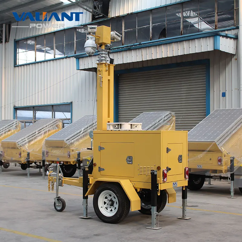 Mobile Surveillance Trailer with Security Sysstem