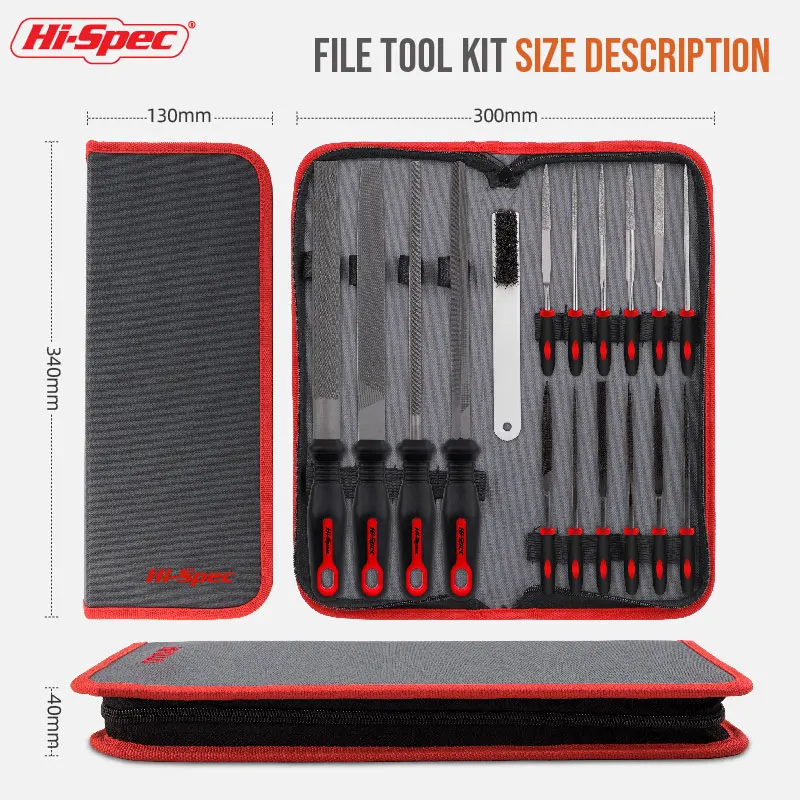 17pc Metal Hand Files, Diamond & Wood Rasp Needle Files Brush Set. Small, Flat, Half, Round, Triangle Steel Files. OEM ODM Ready