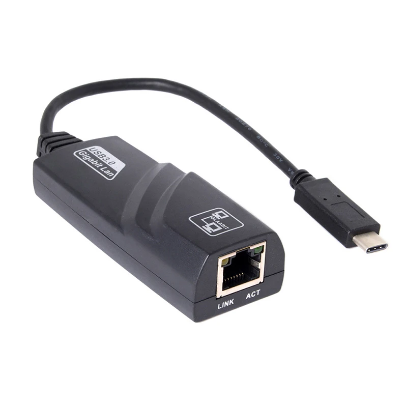 USB Type C Ethernet Adapter Network Card USB Type-C To RJ45 1000Mbps Lan Internet Cable For MacBook PC Windows XP 7 8 10 Android