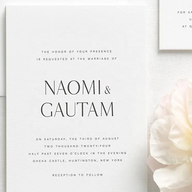 Luxurious White Matte surface Die cut packaging paper thank you card grateful paper sheet for after sales service cards