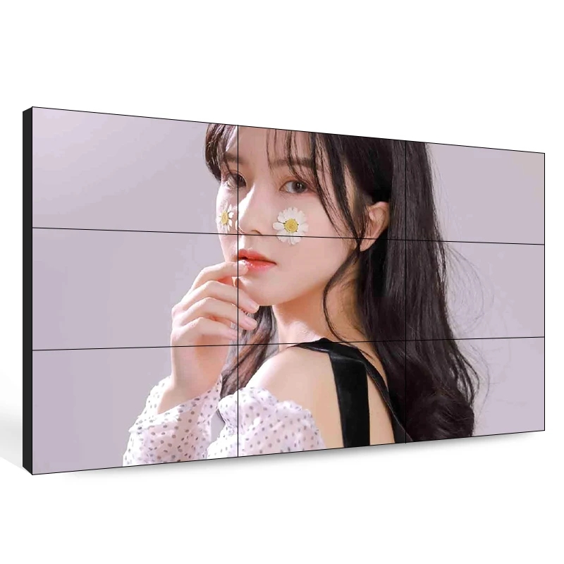 55 inch indoor 2x3 3x3 controller advertising players splicing screen display 4K ultra narrow bezel lcd video wall