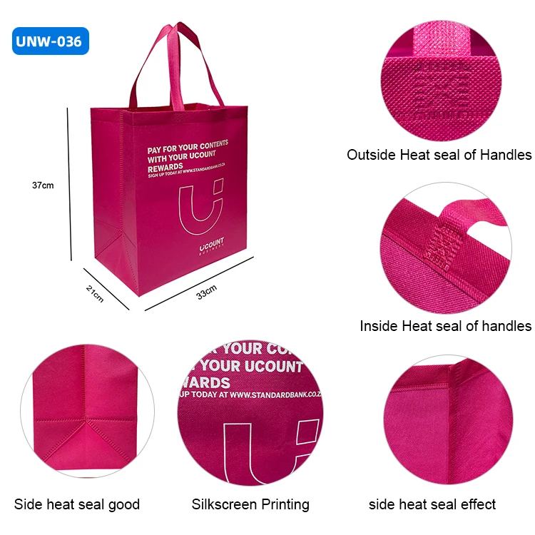 Wholesale Cheap Price Custom logo Printed Reusable Tote Bag Ultrasonic Shopping bag heat sealed non woven bag