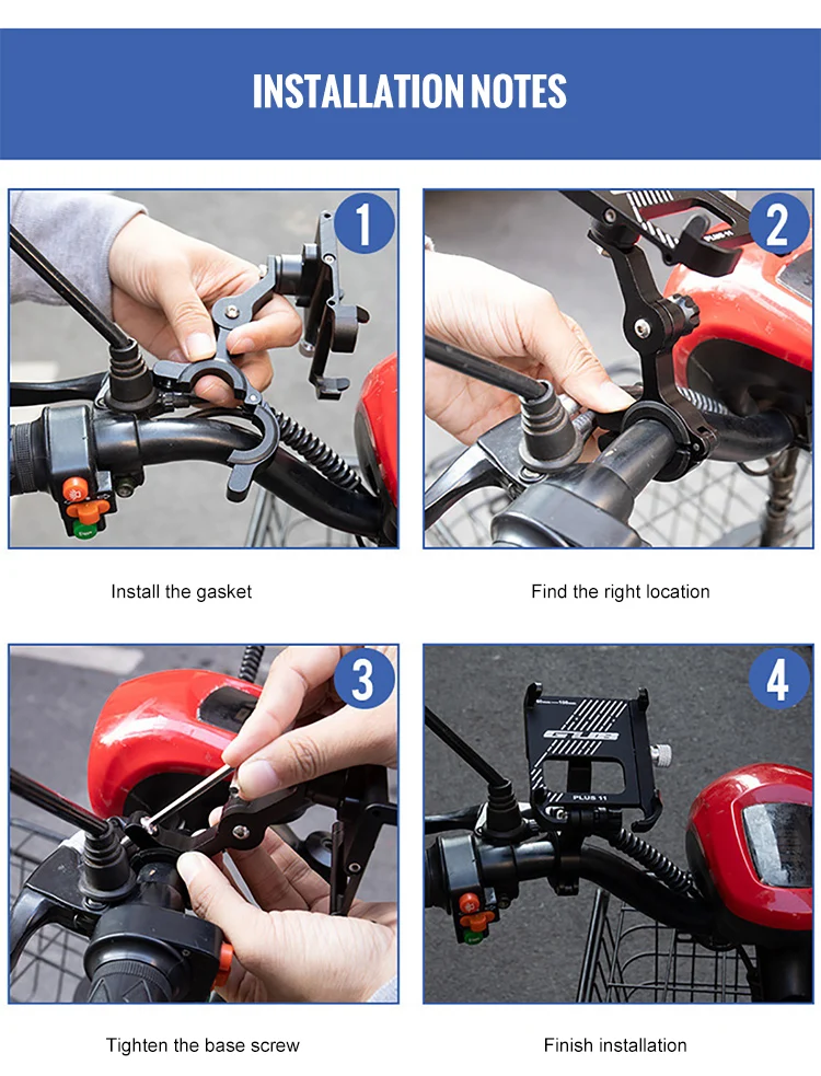Wholesale Customized Bike Motorcycle Handlebar Mount Holder Bicycle Phone Holder