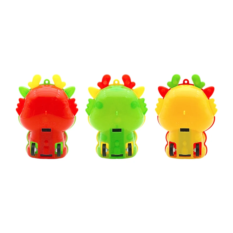 Cartoon Dragon Shaped Pull Back Push Friction Car Toys for 50 mm Capsule