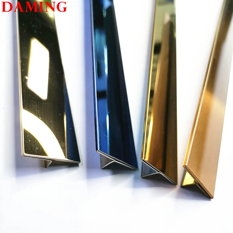 SS304 керамическая плитка, отделка из нержавеющей стали, зеркальная отделка, покрытие из розового золота