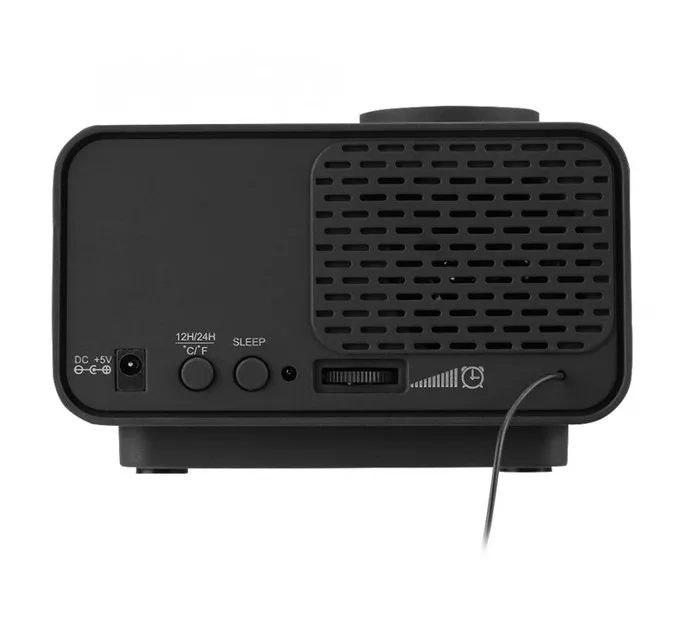 dual usb alarm clock FM radio with snooze sleep function, LCD time display clock