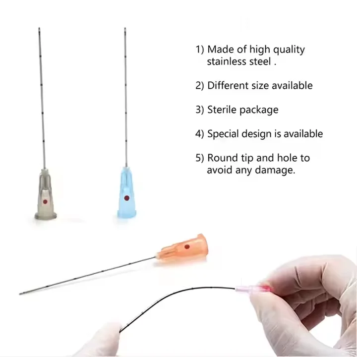 Blunt Micro Cannula 18 g 100 mm Needle 22g 26g 50mm for Dermal