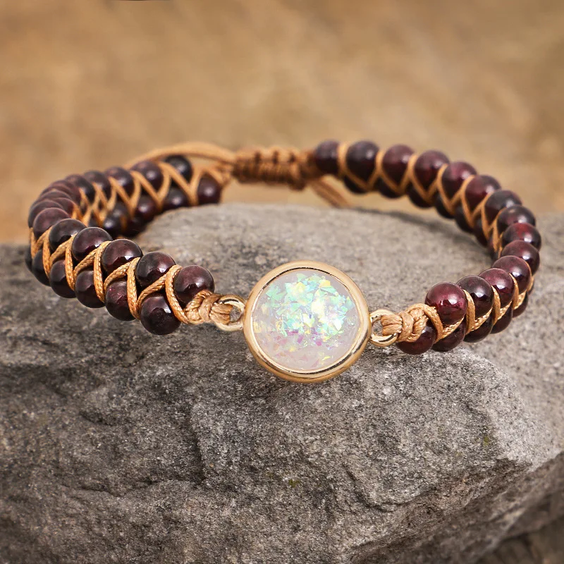  New Fashion High Quality Vintage Women Jewelry Natural Gemstone Stone Beads Macrame