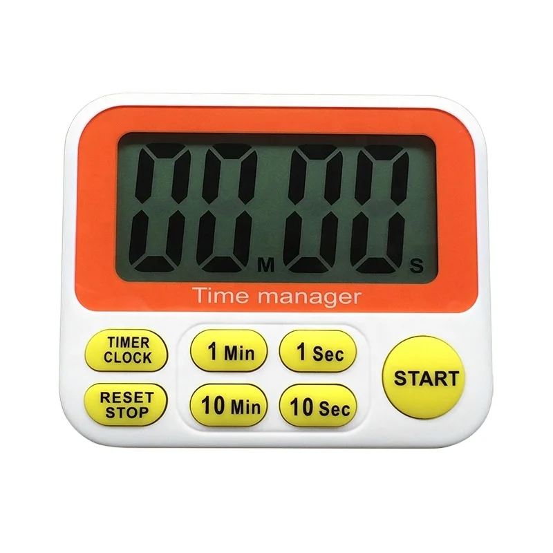 Digital Count Down Kitchen Timer With Alarm Large Screen Fast Settin