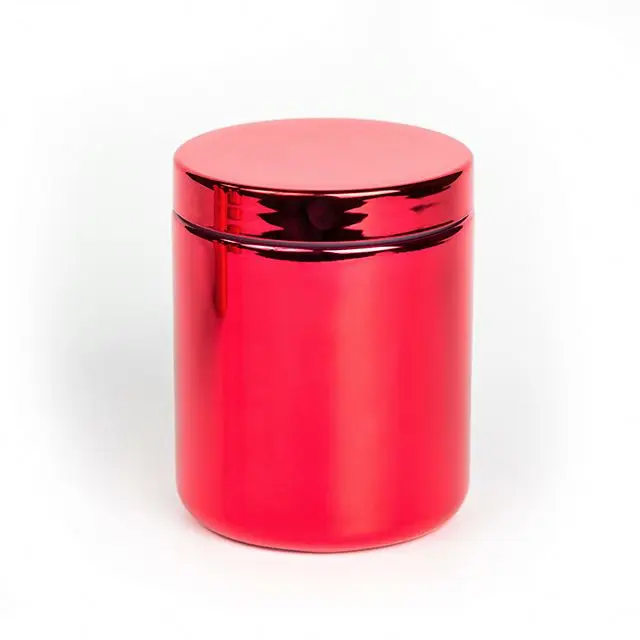 Protein Powder Food Supplement PE Plastic Jar With Screw Cap Smooth Glossy Red Purple Blue  Bottles
