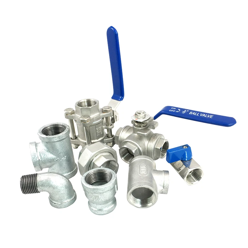 plumbing tools names Female BSP NPT Threaded cf8m 1000 wog 3PC Stainless Steel SS304 Ball Valve