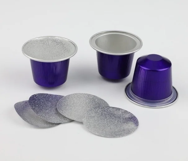 espresso Compatible Empty aluminum foil nespresso coffee capsule empty pods