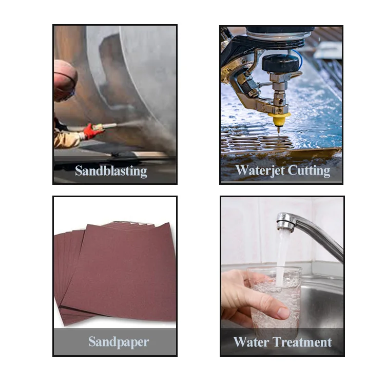 Refractory Material Sandblasting Garnet Sand Grit for Waterjet Cutting