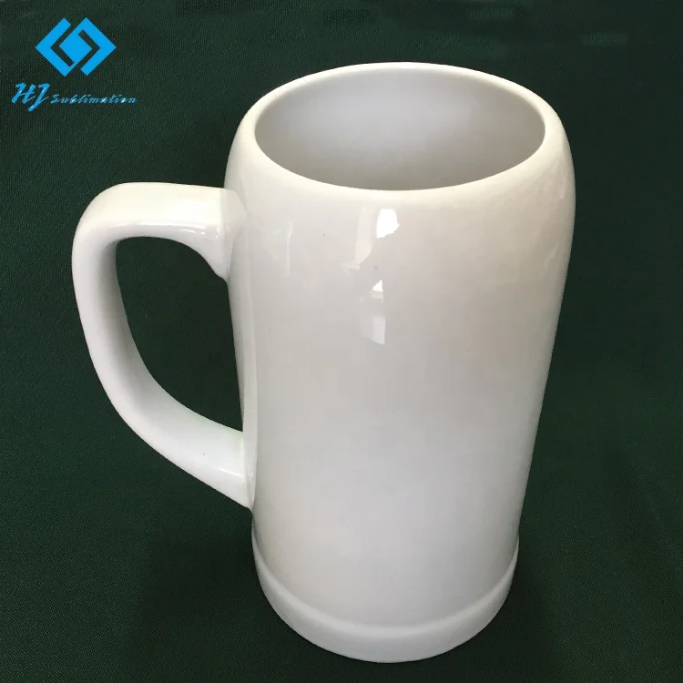 sublimation 1L German beer steins custom logo ceramic beer mug