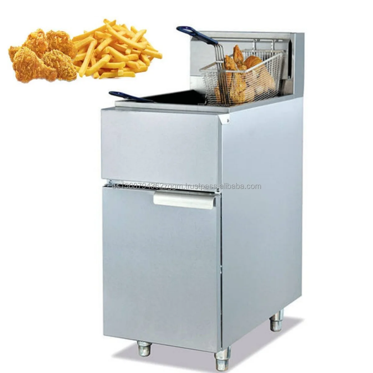 Hot Selling 1-Tank 2-Basket Fryer Gas Potato Chips Fryer Machine for Business