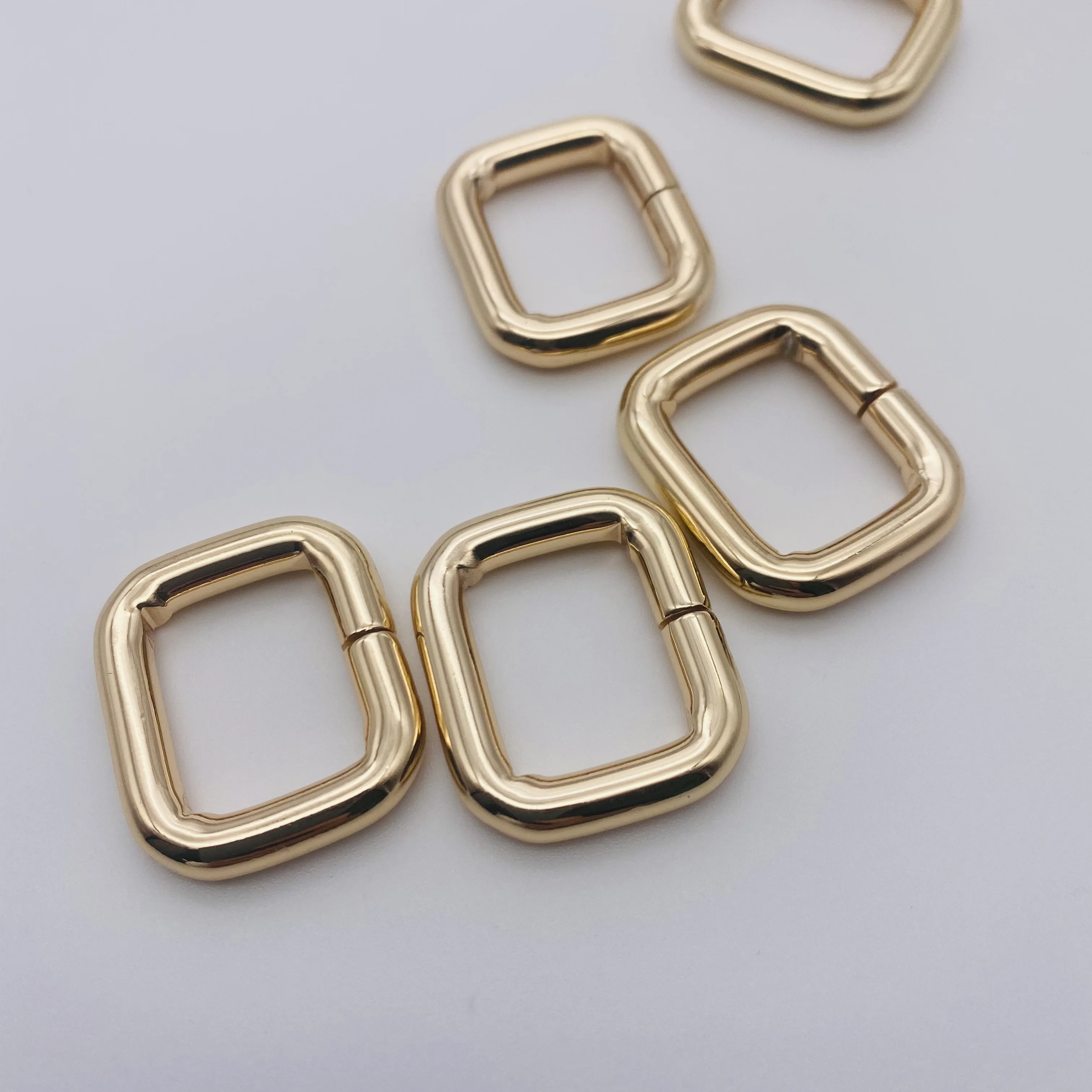 Custom metal iron material square ring buckle rectangular handbag accessories hardware handbag belt accessories