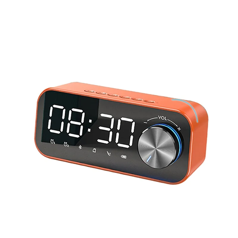 High Quality Cheap Price Karaoke Portable AUX Bass Sound Stereo Touch Screen Lamp Mirror Clock Music Player Subwoofer Speaker