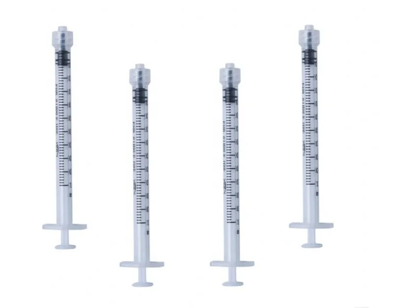 
Plastic 3 Parts Sterile Disposable Vaccine Injection 1ml Syringe 