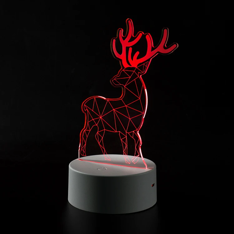 factory hot sale USB Cable Touch 3D LED Light Holder Lamp Base  Colorful Acrylic Light Bases for Table Decoration