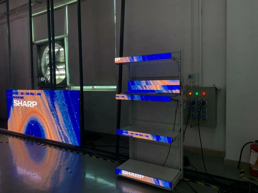  JYLED P1.8/P1.5/P1.2 720*60 мм полки высокой четкости светодиодный экран RGB Сверхтонкий дисплей программируемый для