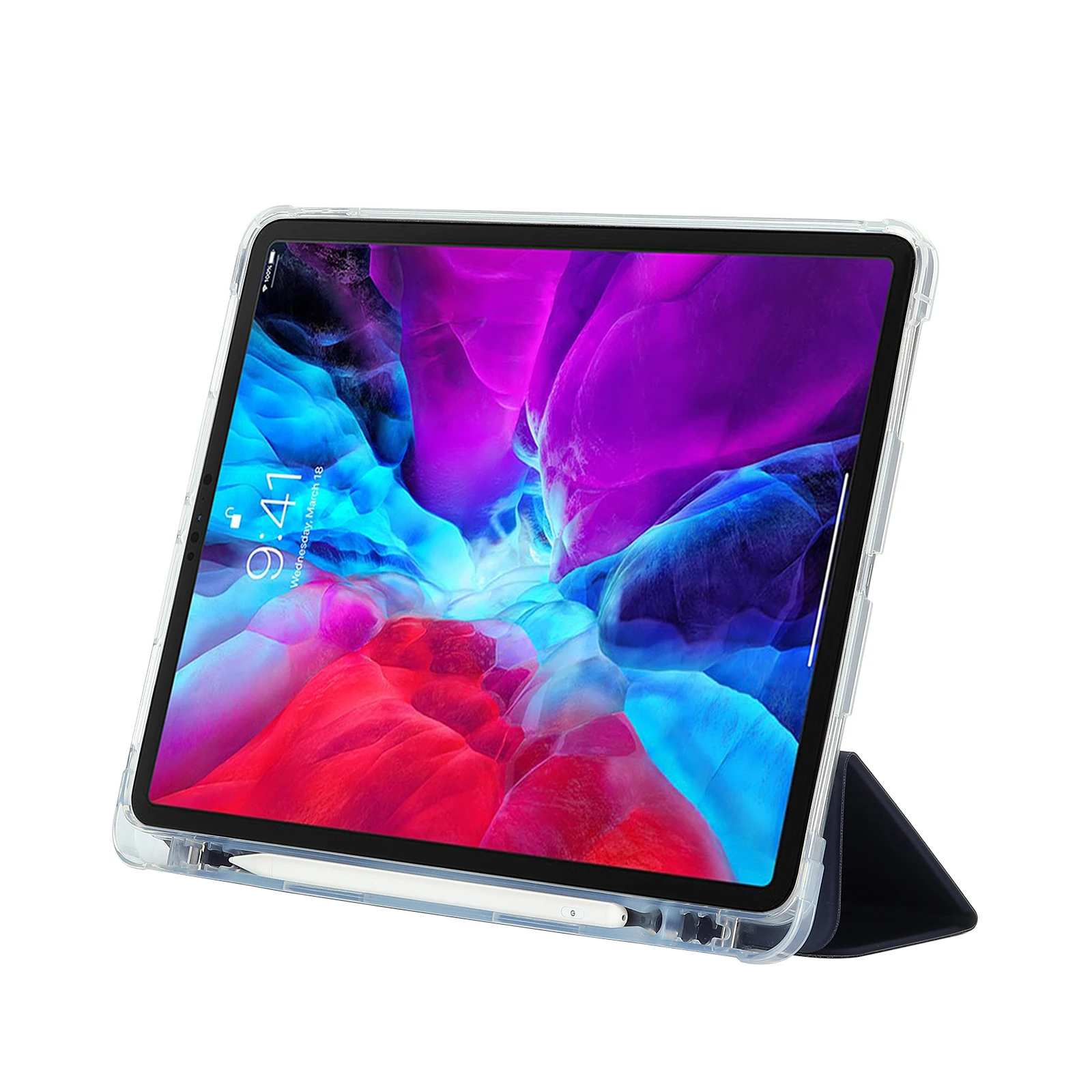 Оптовая продажа высококачественный чехол для нового iPad pro 12 9 2021 2020 с держателем карандашей умный планшета