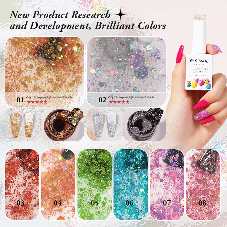China High Quality UV Gel Nails Suppliers OEM Design Cheap Crystal Sugar Cullet Gel