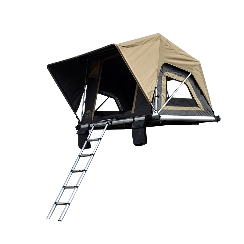 Wild Land Outdoor Camping New Design Upgrade Total Complete Whole Aluminum Piece Shell Triangle Hard Top Roof Top Tent