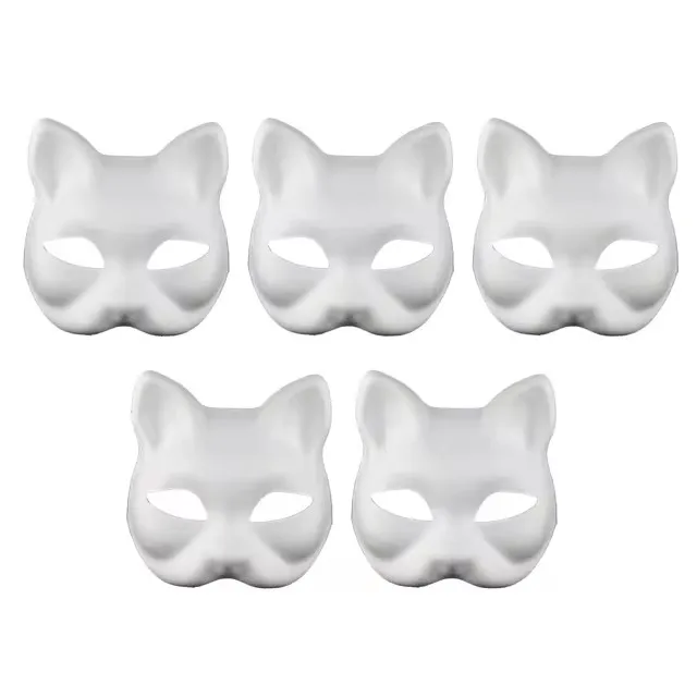New Packaging Masquerade Mask Halloween Party Mask DIY Foxes Mask Hand-Painted Anime Cat