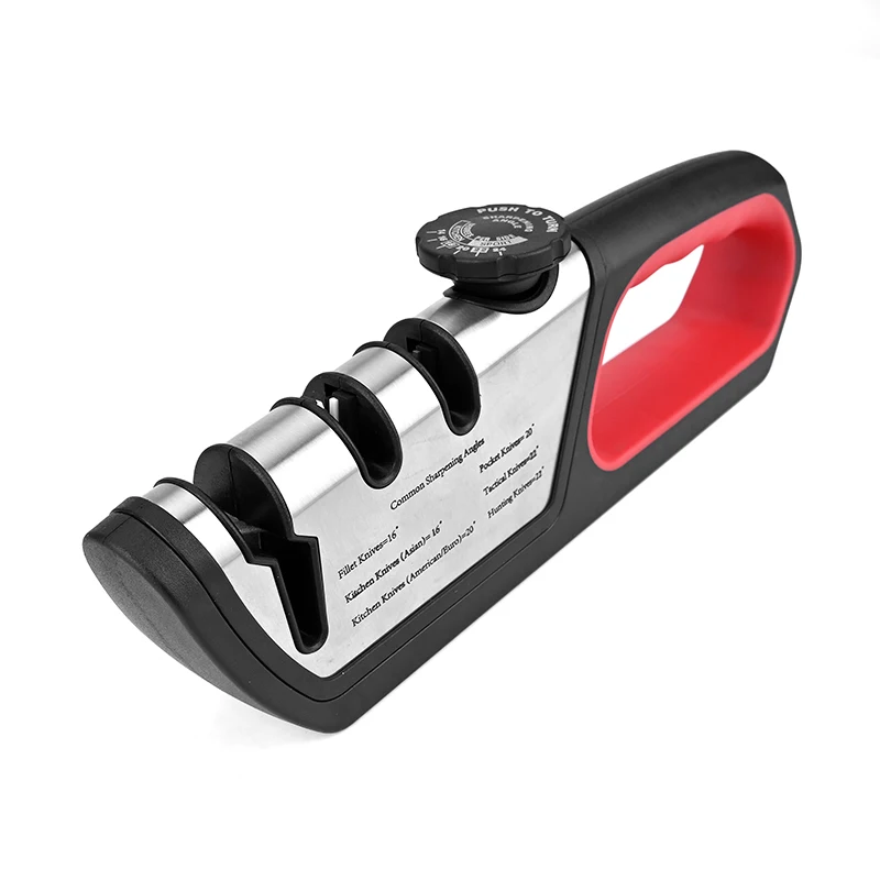 Kitchen Accessories 4 Stages multi task wolfram steel knife Ceramic Stone Sharpener with handle