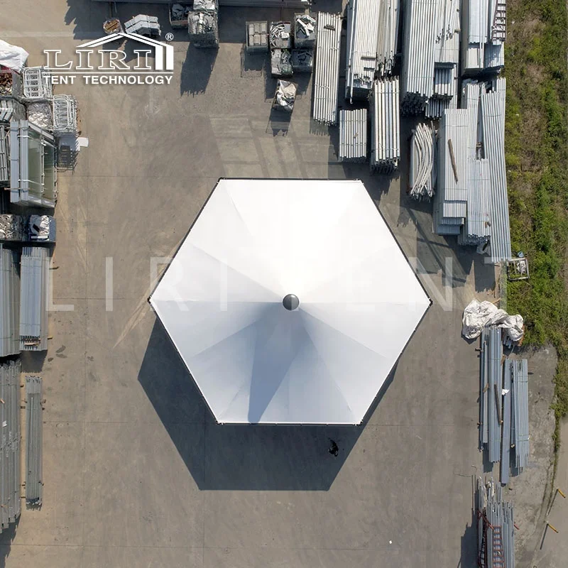 Factory Direct Sell Modular Square Hexagon Activation Spaces Tent with Glass Walls