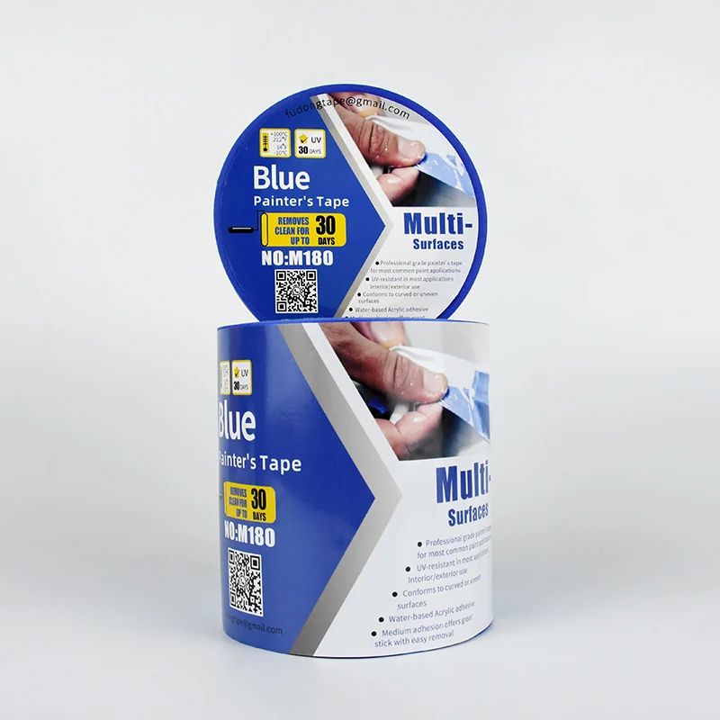 Water Acrylic Glue Wholesale Painters Use Resistant Anti UV 14 Days Blue Adhesive Masking Tape