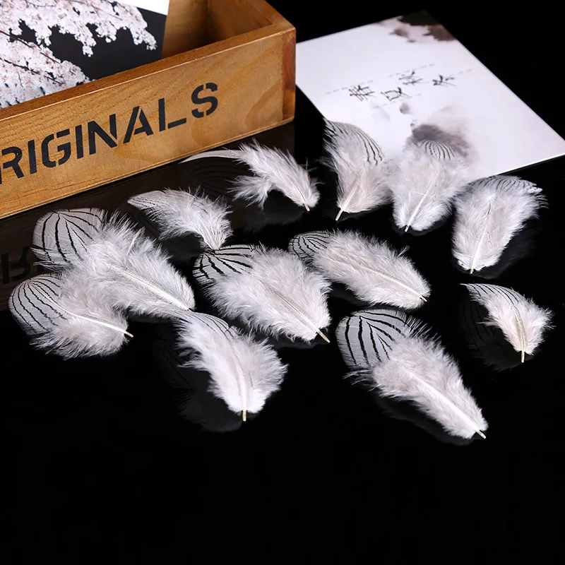 Natural Pheasant Chicken Feather 4-8CM/50 Piece Jewelry Accessories Feather Cat Stick Accessories