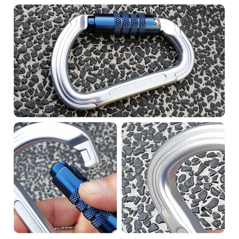 Bilink hammock d ring locking carabiner hook aluminum alloy  climbing carabiner