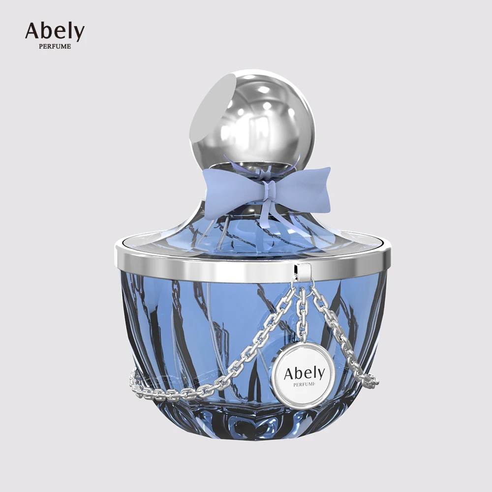 Abely 100ml Wholesale Luxury Color Empty Glass Perfume Bottle Round Spray Cap with Packing