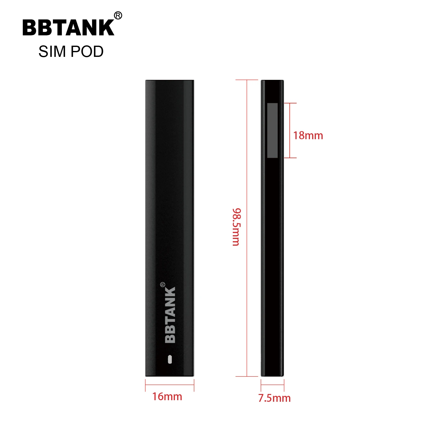 
The hottest selling in Canada ceramic coil cbd vape pods BBTANK 1ml closed system pods vape pen empty 