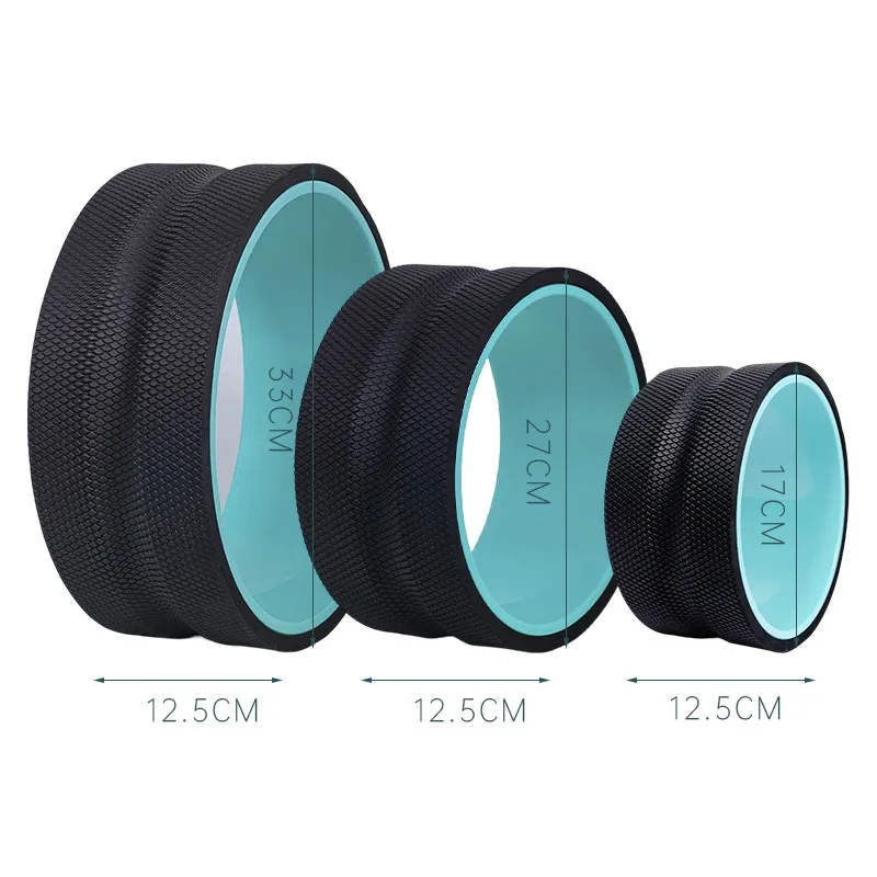 3-Piece Set Yoga Wheel for Back Pain Relief Custom Logo Wheel+Foam Roller Made of EVA TPE ABS Materials