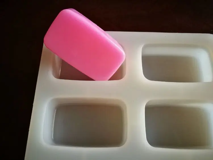 High Quality 6 cavity rectangle shape silicone soap mold DIY 3D custom silicone handmade soap mould