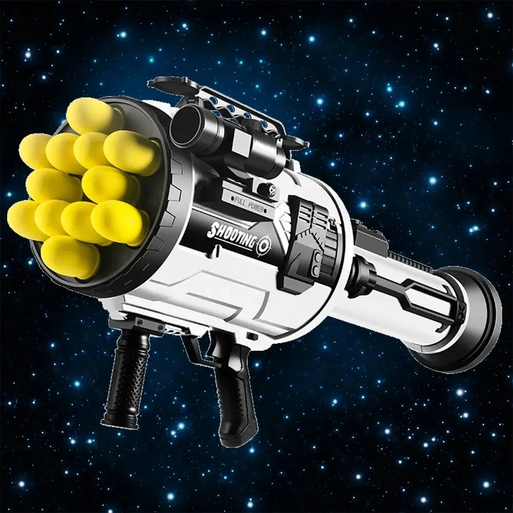 12 burst mortar Electric Rocket Launcher Soft bullet gun Simulation Gatling Mortar for kids