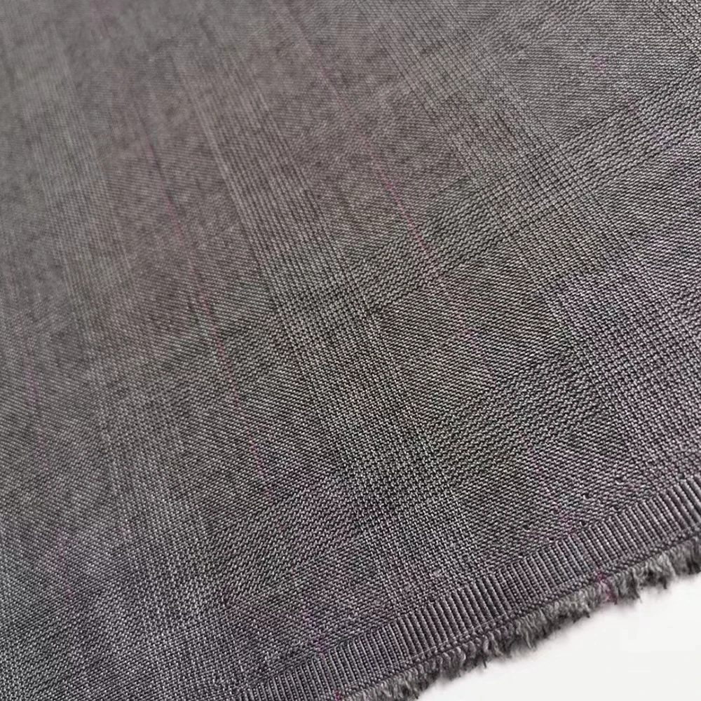 Wholesale check yarn dyed woven fabric worsted tweed fabric blended tweed fabric  for suit