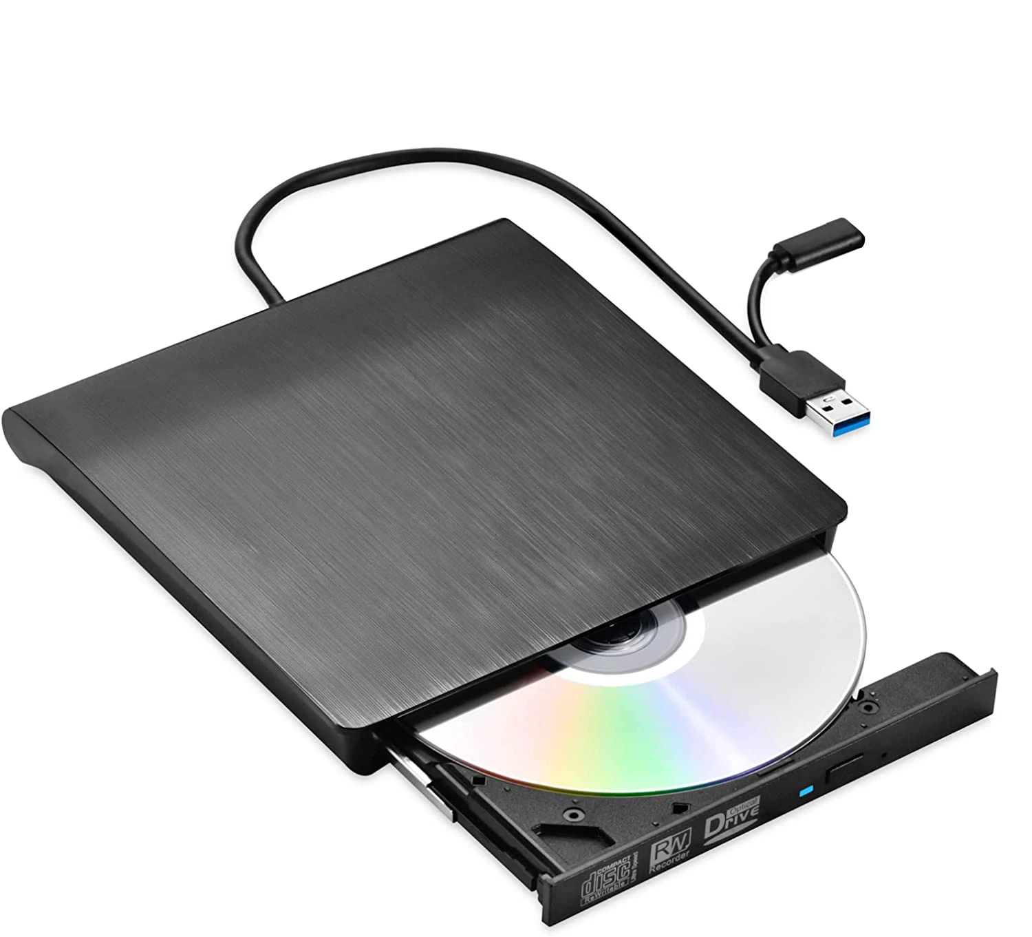 EDD08 USB 3 0 & Type C DVD-привод CD-горелка-бесплатный высокоскоростной считыватель для чтения и записи внешнего
