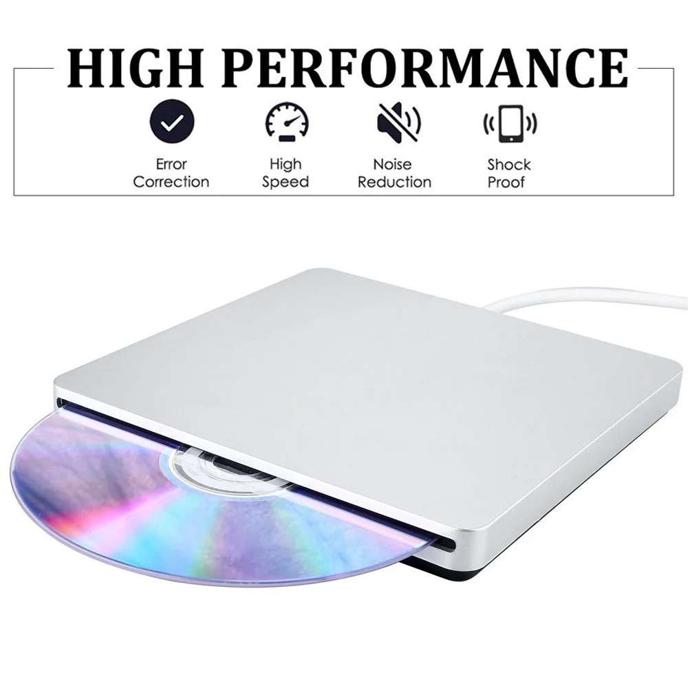 External DVD Burner Drive USB 3.0/Type-C Optical Drive Slim Slot-in CD/DVD+/-RW Burner Player USB C Superdrive for Mac/ Window