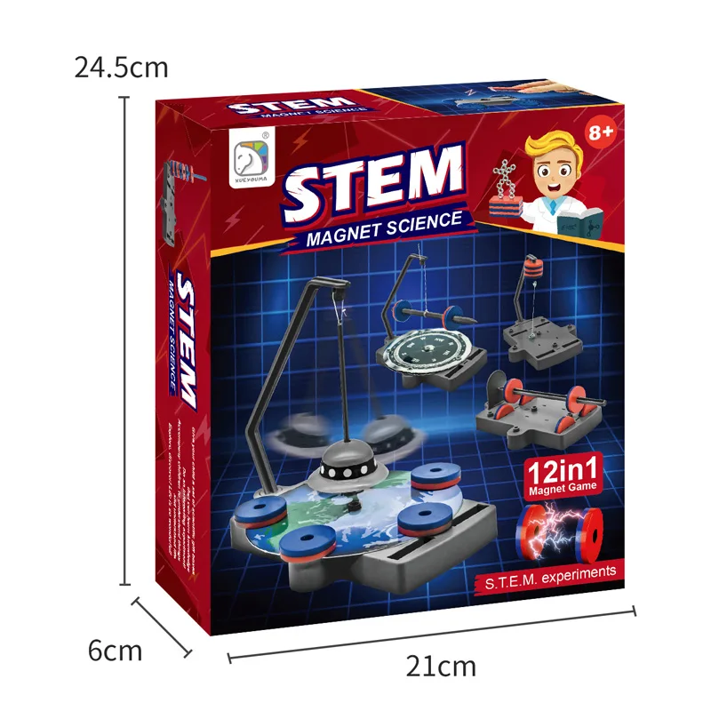 12 in 1 Magnet science toys for kids stem toy experiments game educational STEM kit