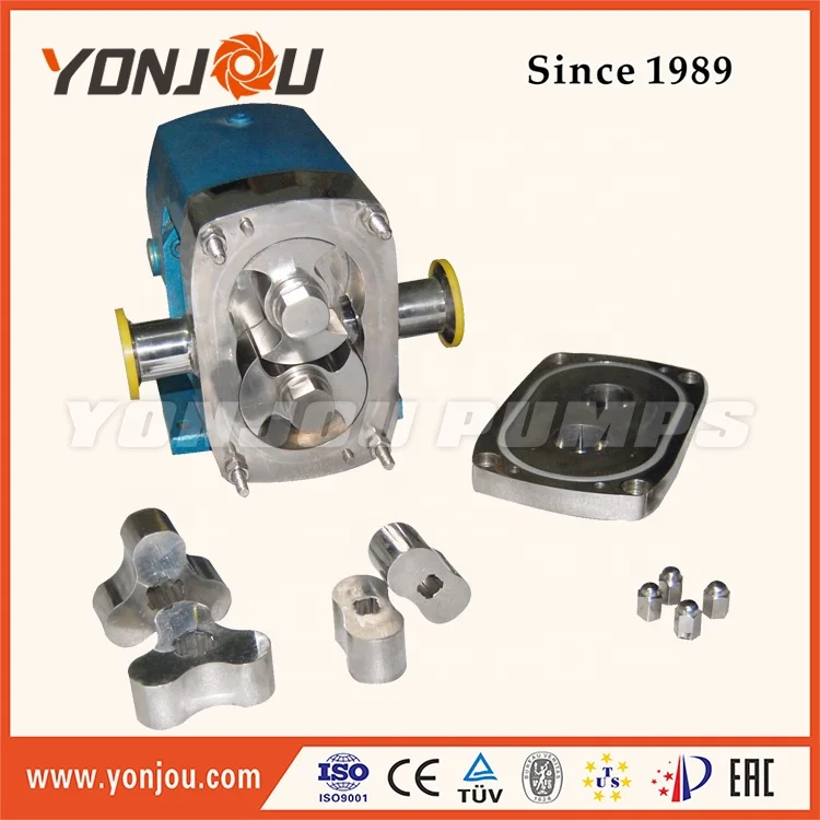 Sanitary stainless steel food grade chocolate honey rotary lobe pump