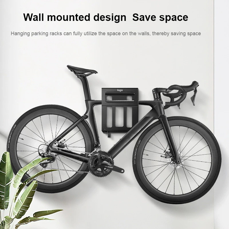 vertical Black metal steel bicycle rack wall mounted bike storage basket bike handlebar rack