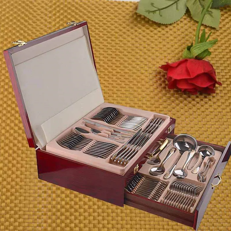 Top Selling Source Factory Outlet Quality Stainless Steel Gold 72 Piece Set