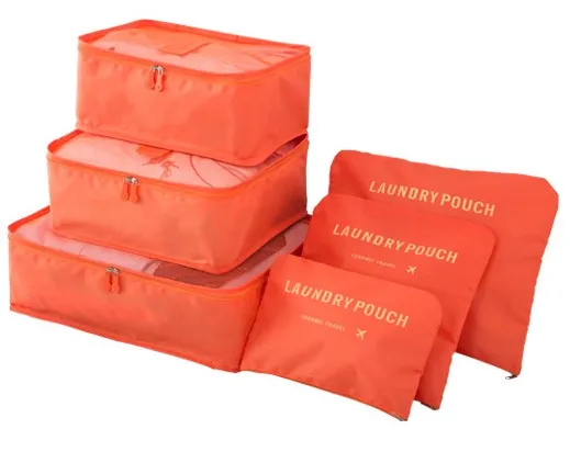 Low Moq Fashion 6 Pcs Compression Luggage Organizers Travel Bag Personal Packing Cubes Wholesale Organizer